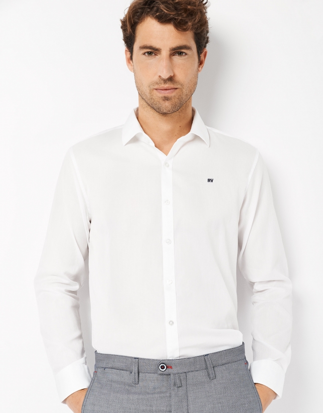 Camisa sport slim fit blanco