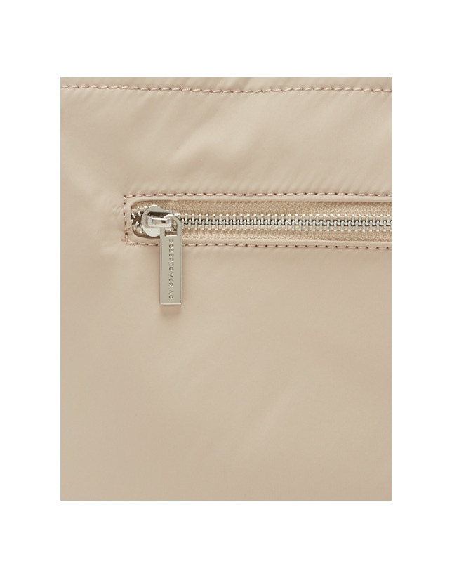 Sandy-colored nylon Roxy midi-hobo bag