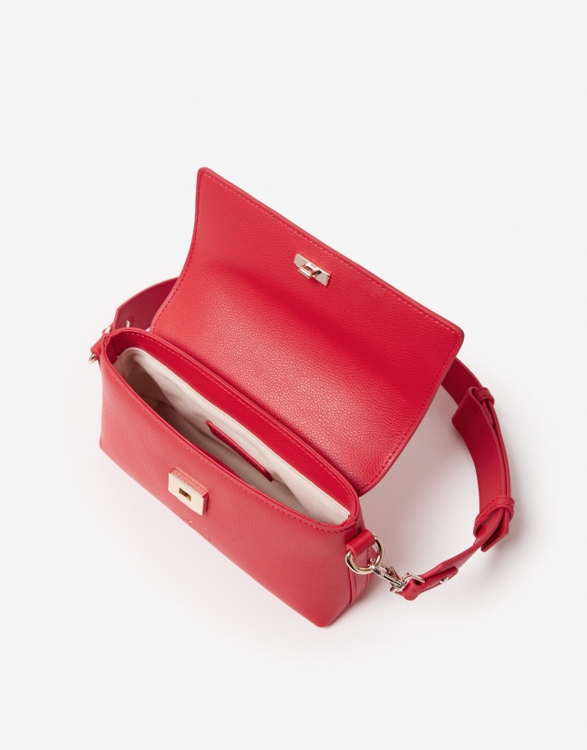 Red leather Lorna shoulder bag