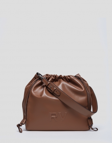 Brown leather Grace Hobo shoulder bag