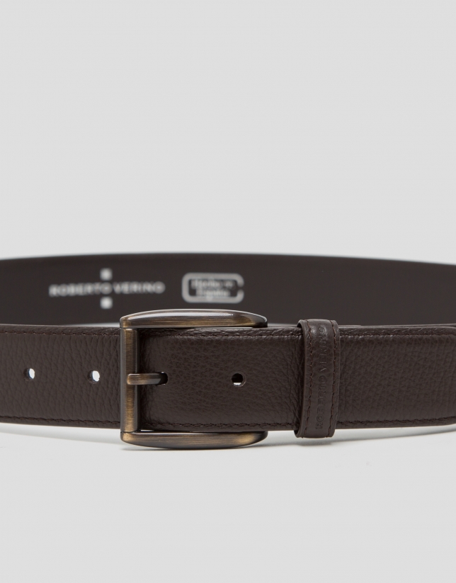 Brown cowhide belt