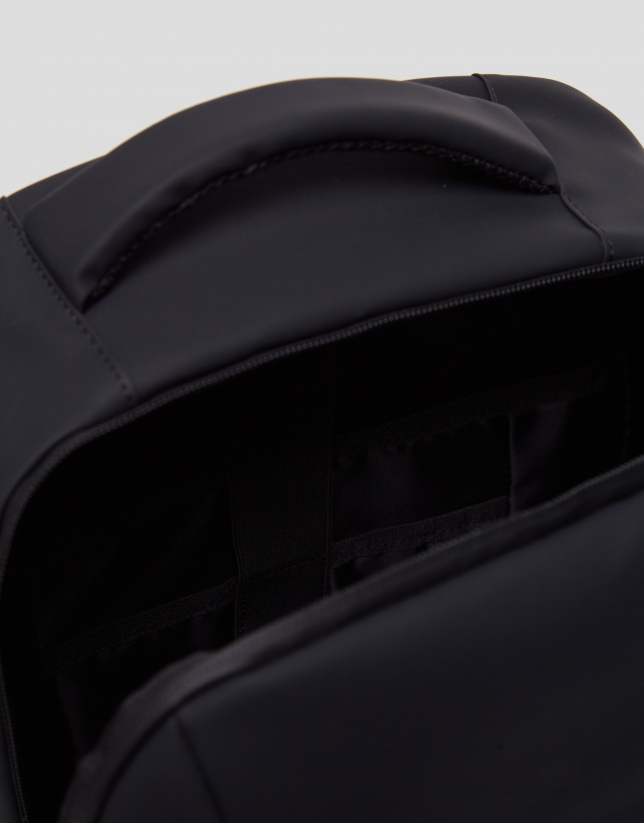 Black self-adhesive nylon backpack