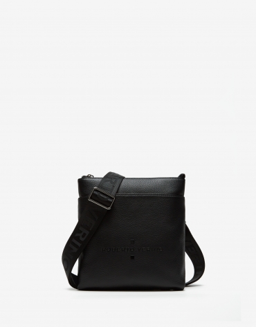 Black leather Charlie Cross Bag