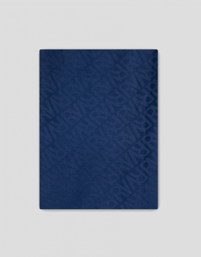 Navy blue RV jacquard foulard