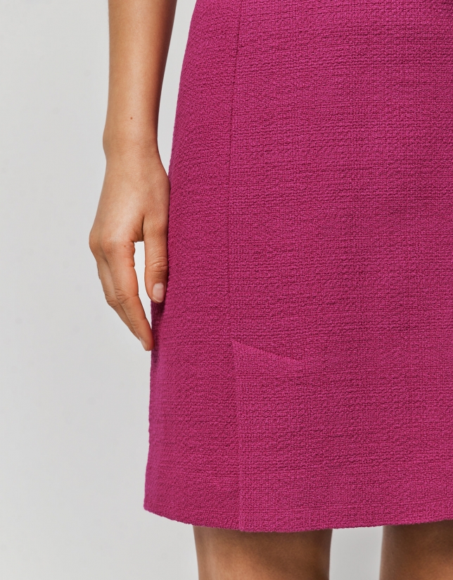 Fuchsia tweed skirt