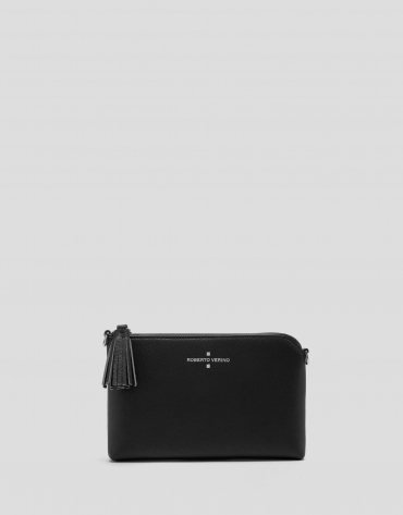 Black saffiano leather Lisa Nano clutch bag