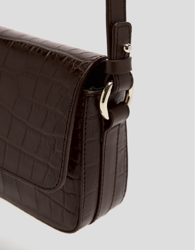 Brown leather Miranda Mini shoulder bag