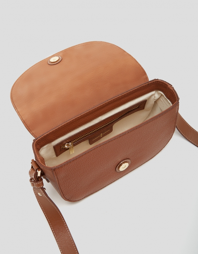 Brown leather Cuca Mini shoulder bag
