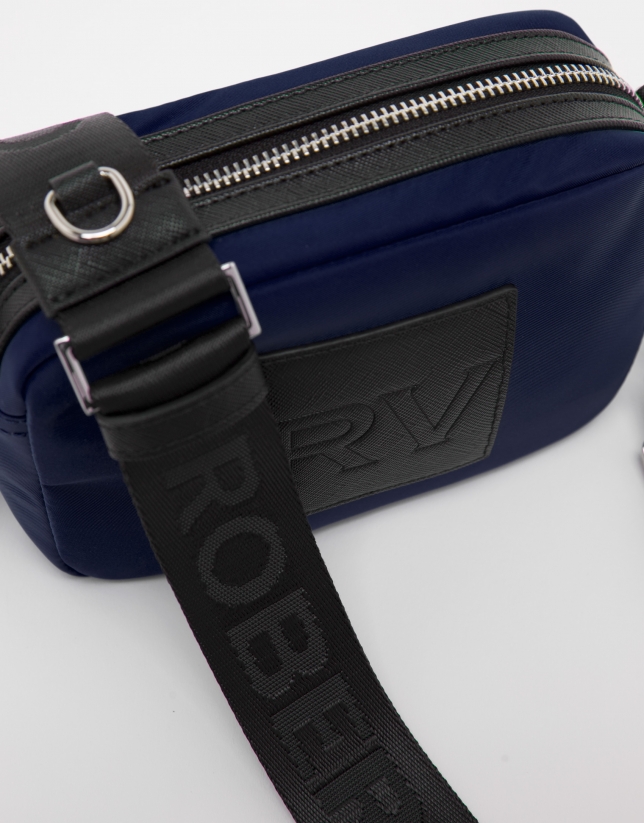 Blue nylon Dalhia Cross Mini shoulder bag