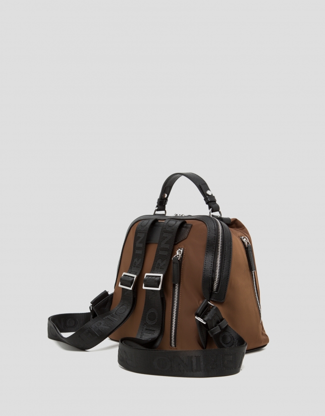 Brown nylon Dalhia backpack