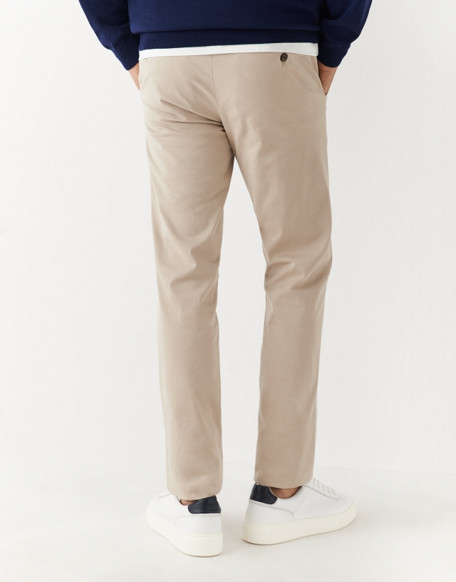 Sand dyed chino trousers