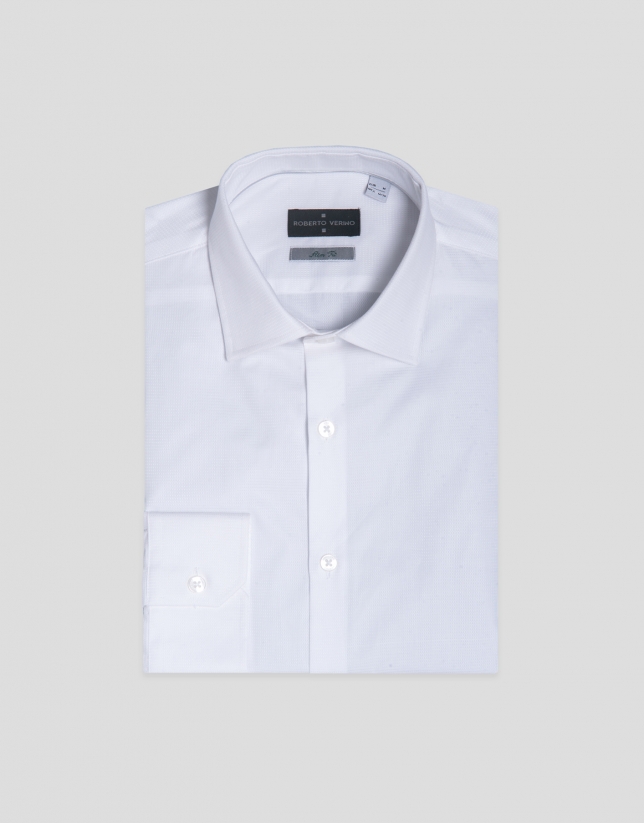 White structured dress shirt