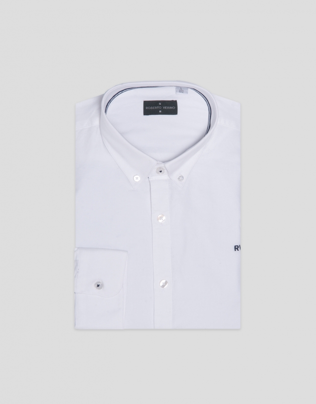 Camisa sport Oxford blanco