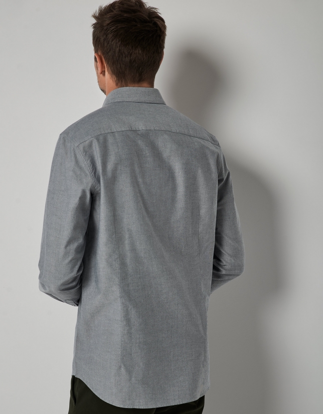 Camisa sport Oxford gris