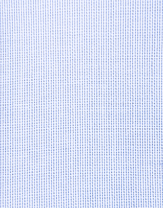 Blue and white pinstripe sport shirt