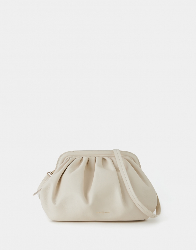 Beige leather Ursula handbag