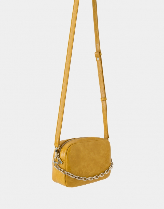 Light yellow Bazin shoulder bag