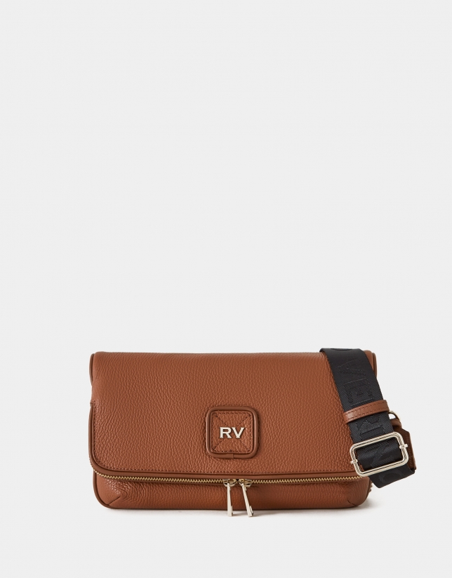 Brown leather Martina Duplo shoulder bag