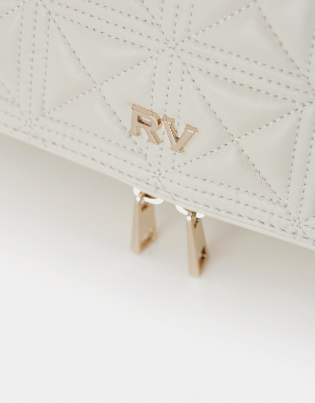 Beige quilted leather Mini Martina Duplo shoulder bag