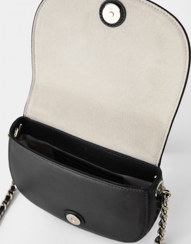Black Frida nappa leather shoulder bag