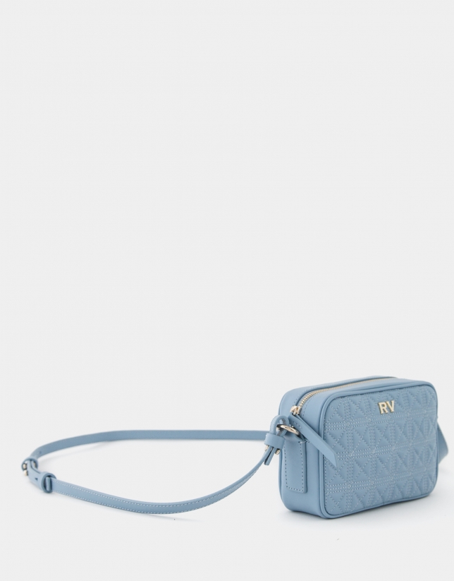 Blue Mini Taylor Pocket Padded shoulder bag