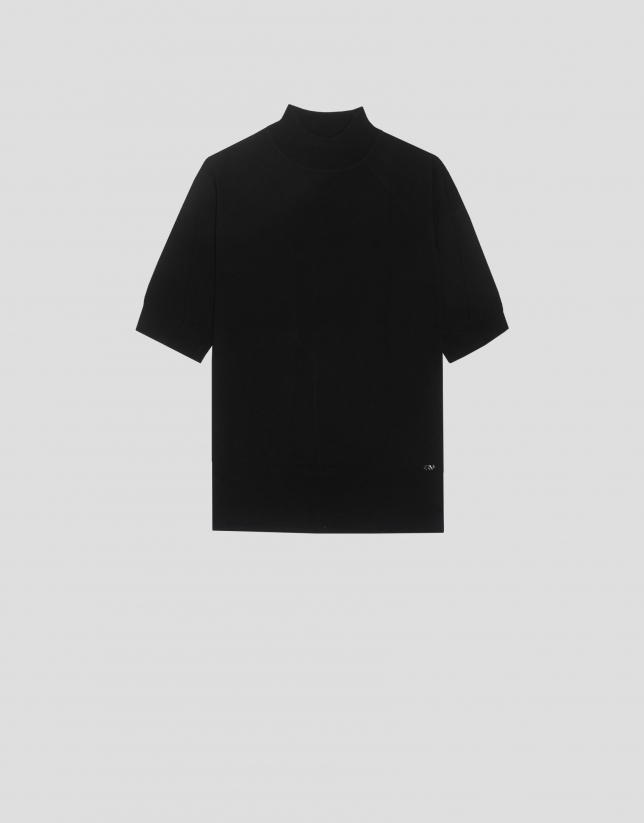 PORTWEST B184BKR Camiseta de lana merino con cremallera 1/4 negra