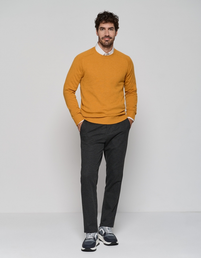 Jersey lana/cashmere amarillo