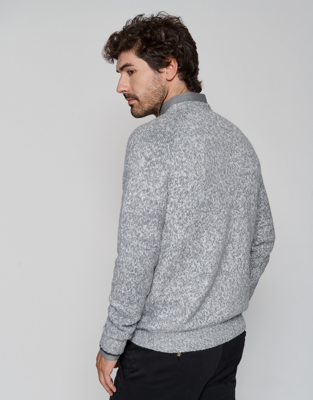 Gray mouliné sweater