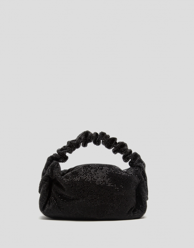Black Ariana Crystal Mesh handbag