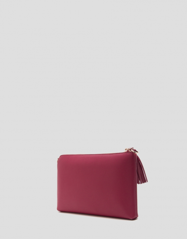 Cherry color Nano Lisa Saffiano clutch bag