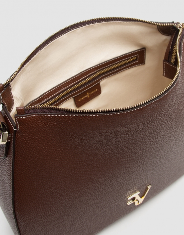 Brown leather Cuca hobo bag