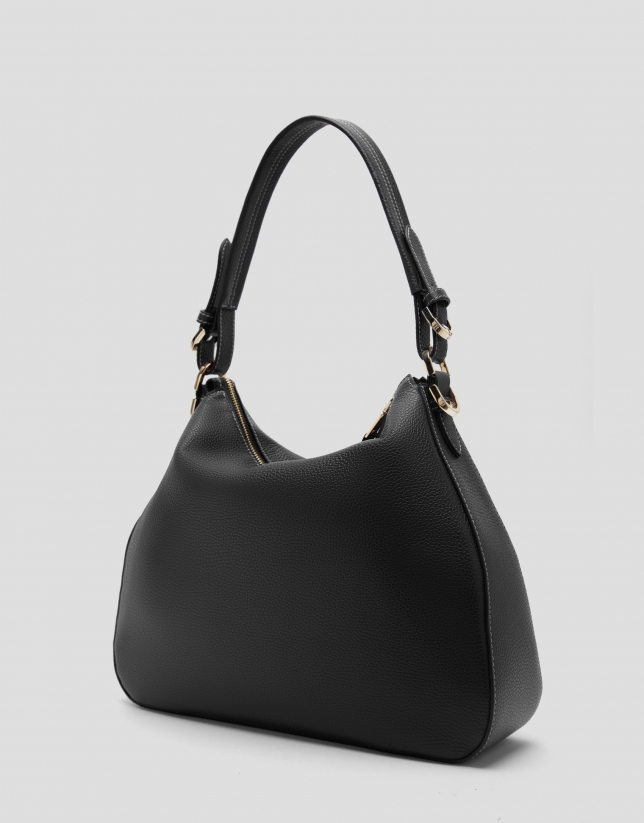 Black leather Cuca hobo bag