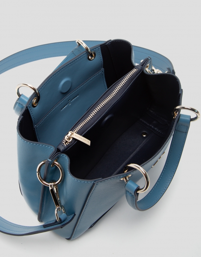 Bolso satchel Mini Amber azul
