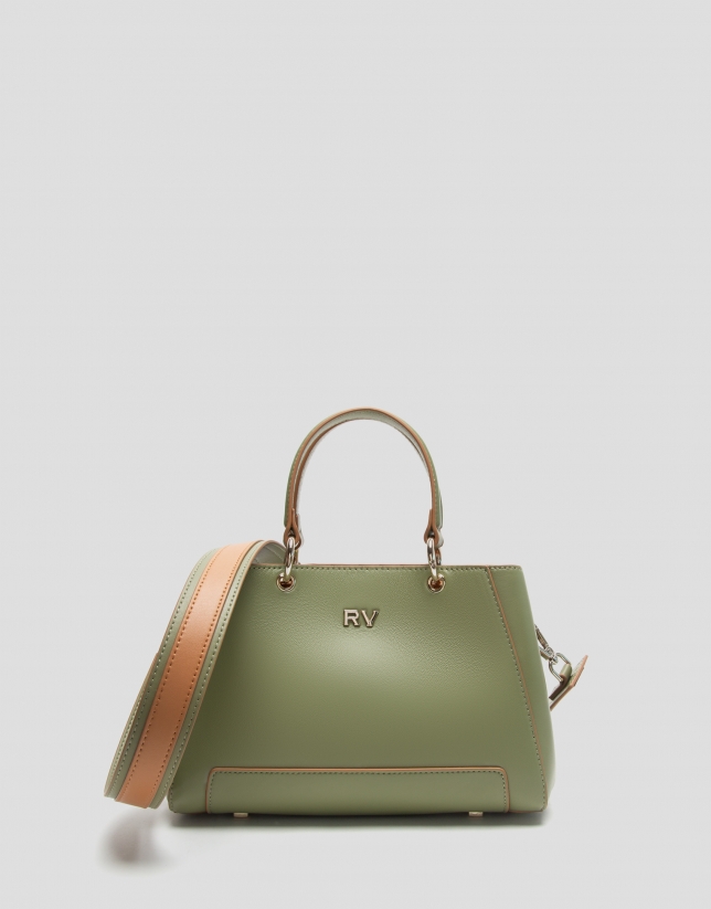 Green mini Amber leather satchel bag