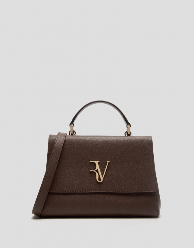 Brown leather Alice Midi handbag