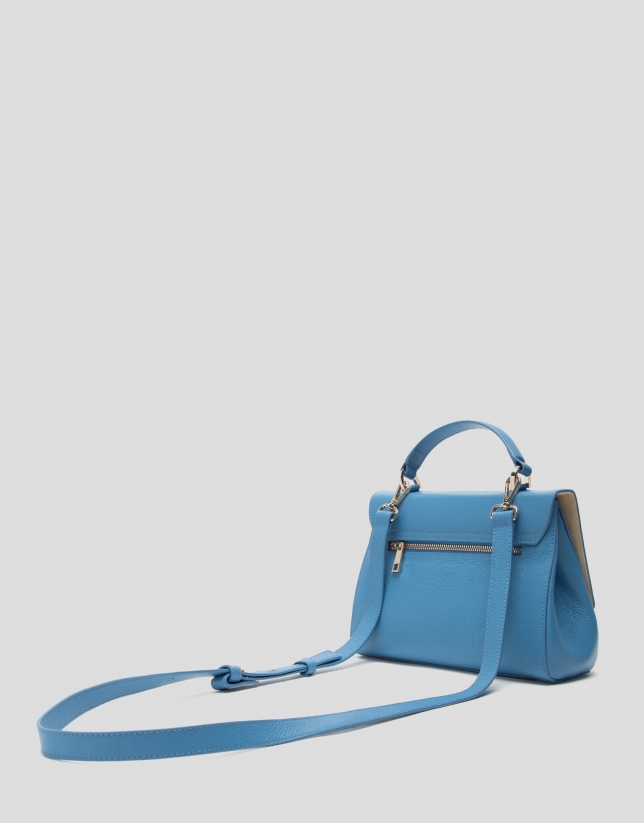 Blue leather Alice Midi handbag