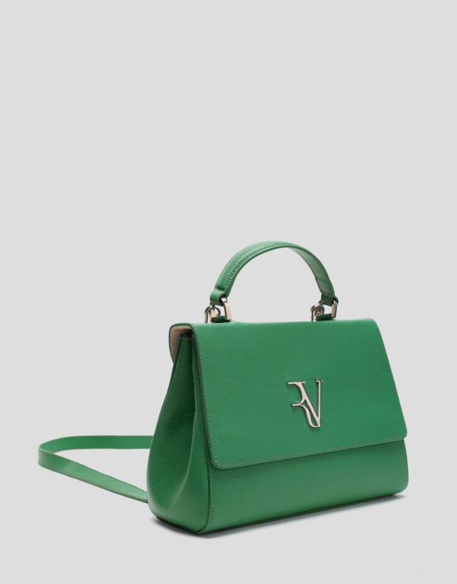 Green leather Alice Midi handbag