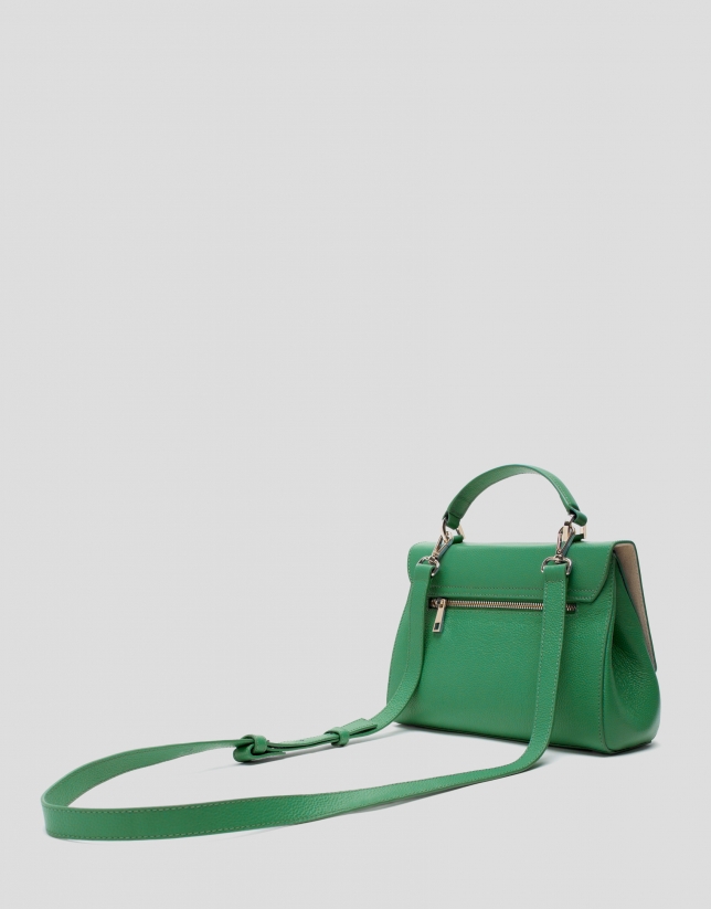 Green leather Alice Midi handbag