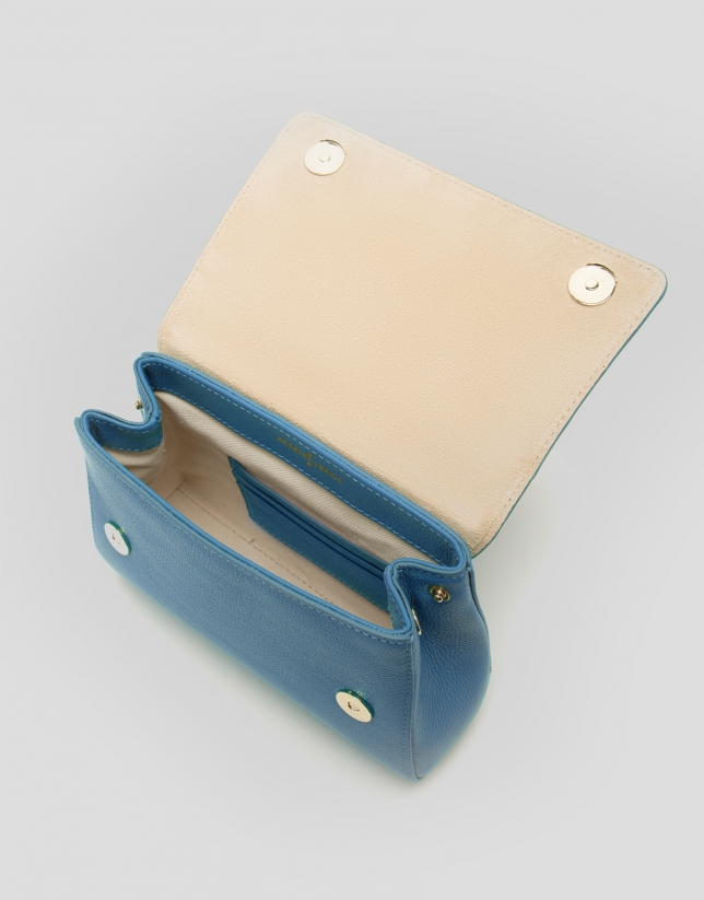 Blue leather Alice Mini handbag