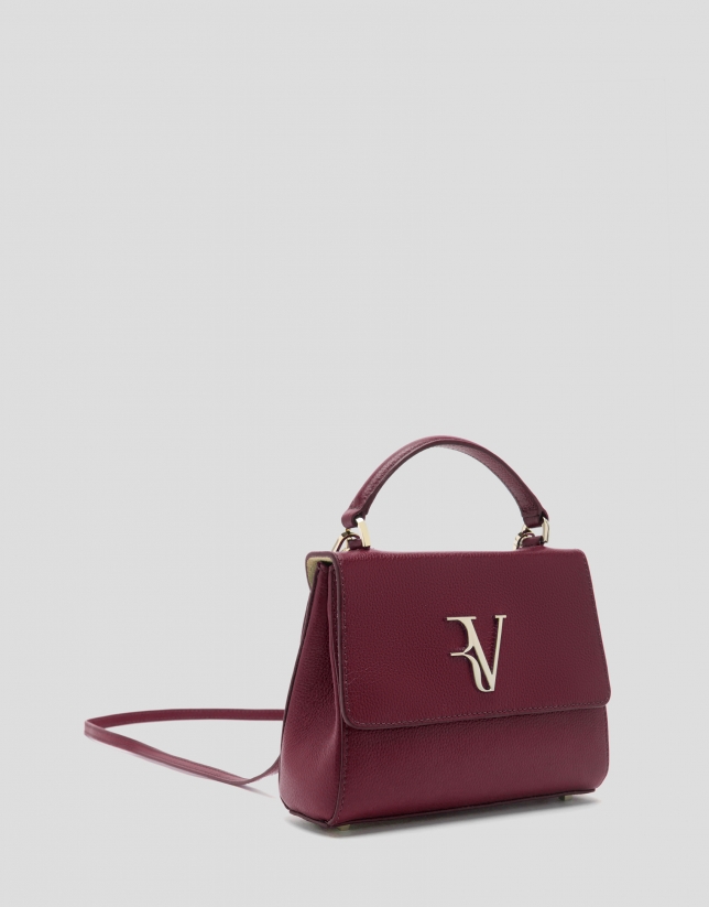 Burgundy leather Alice Mini handbag