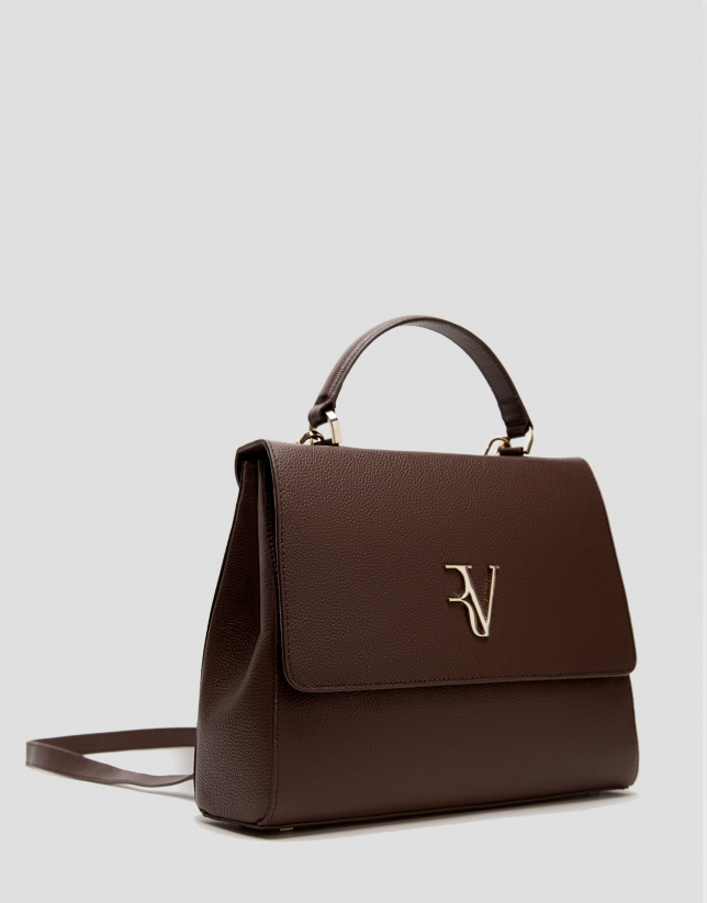 Brown leather Alice Maxi handbag
