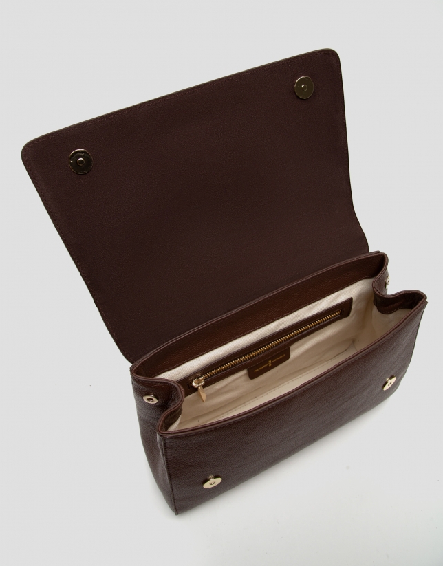 Brown leather Alice Maxi handbag