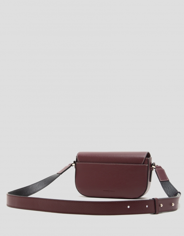 Burgundy leather Cuca Mini shoulder bag