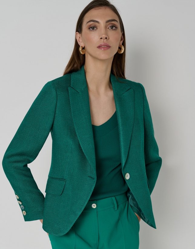 Green suit jacket