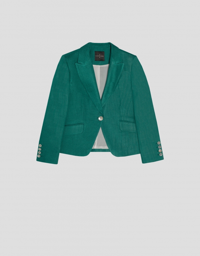Green suit jacket