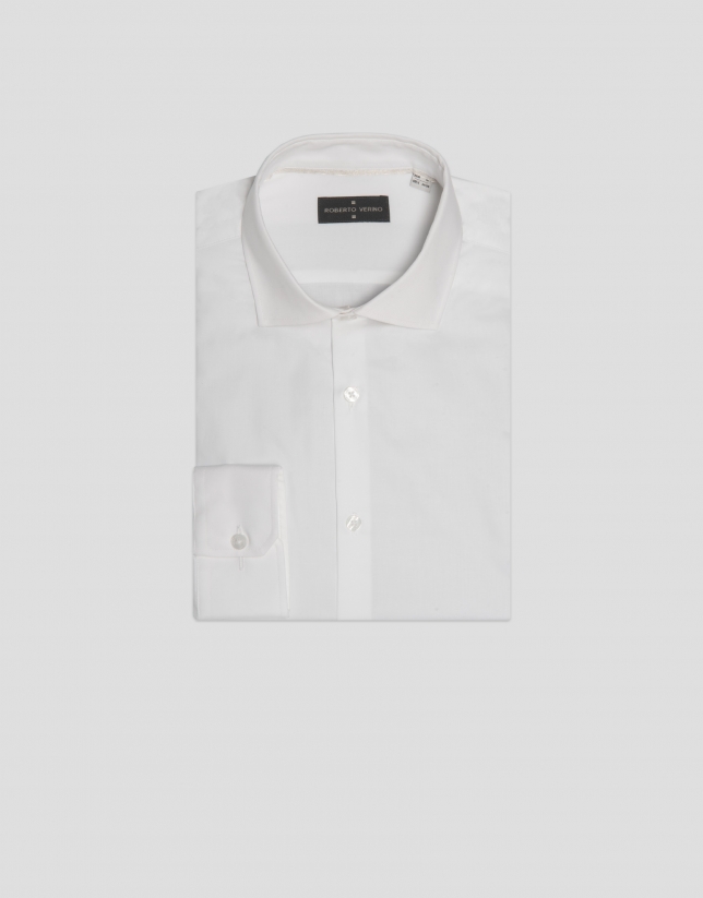 White twill dress shirt