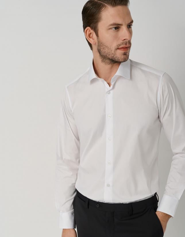 White regular fit dress shirt