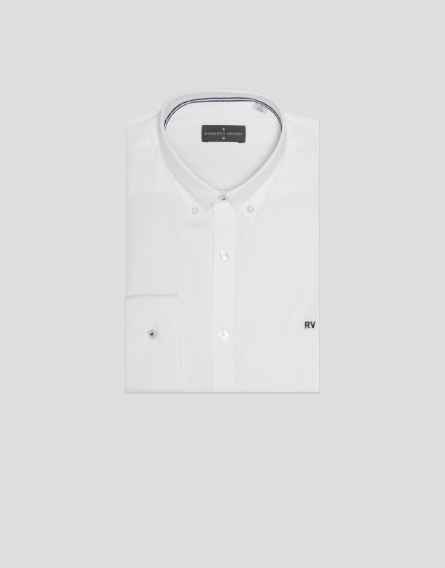 Camisa sport regular oxford blanco óptico