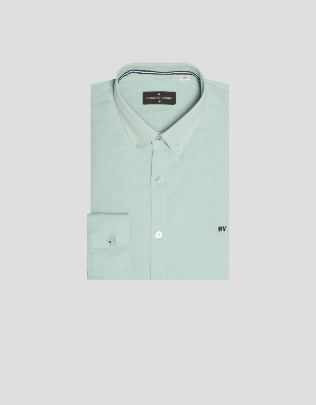 Camisa sport regular oxford verde claro