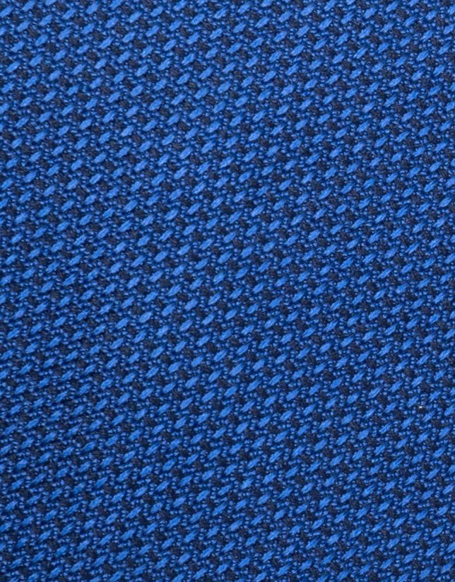 Ink blue structured silk tie